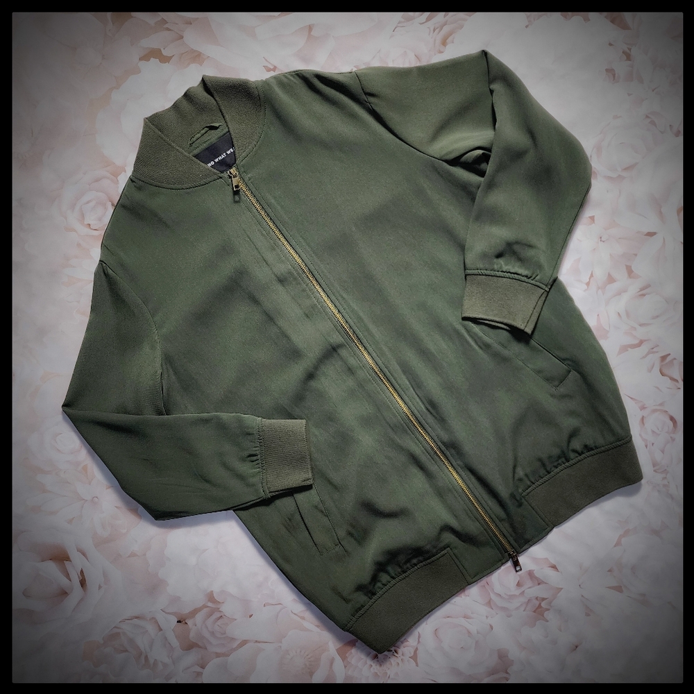 Who What Wear Green Full Zip Jacket Size Small - Picture 5 of 13